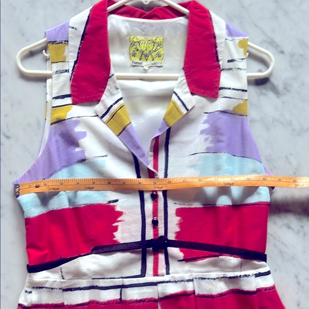Anthropologie by Floreat Chromatic Canvas Colorful Striped Shirt Dress 14 - Picture 9 of 11